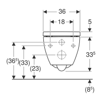 Set vas WC suspendat cu capac quick release Geberit, Acanto, TurboFlush